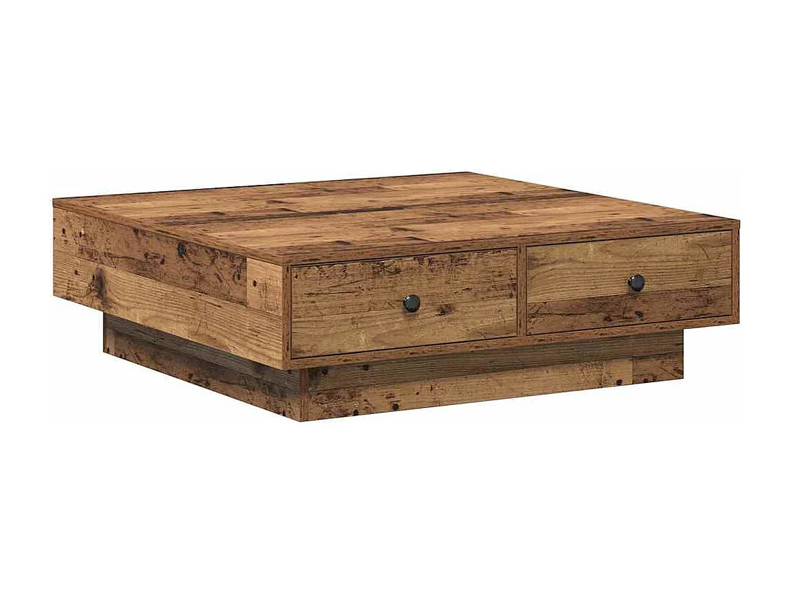 Table basse salon-Table d'appoint Bois Ancien Bois Récupéré 90x90x28 cm SHL76641