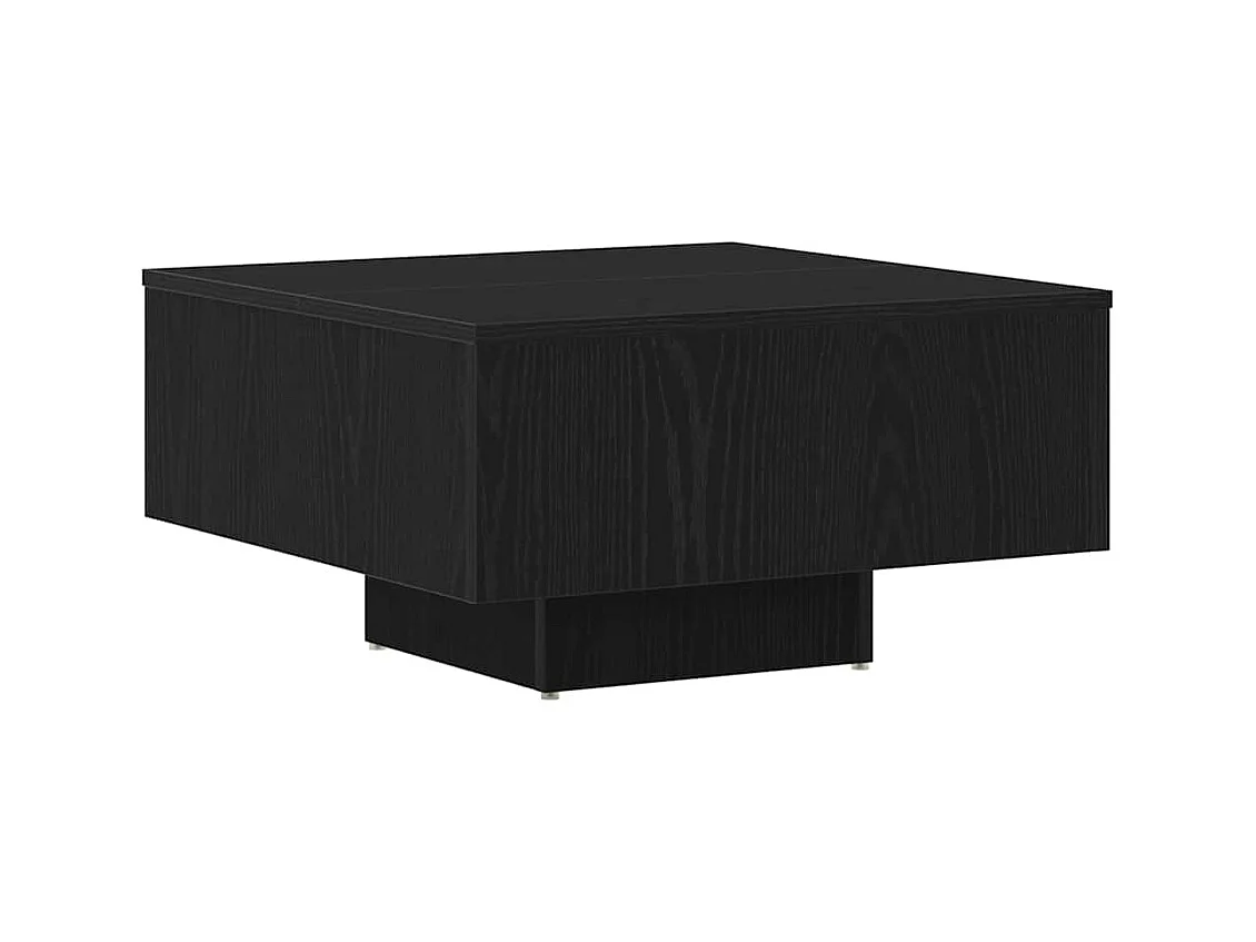 Table basse salon-Table d'appoint en chêne noir 60x60x31,5 cm en bois aggloméré SHL22802