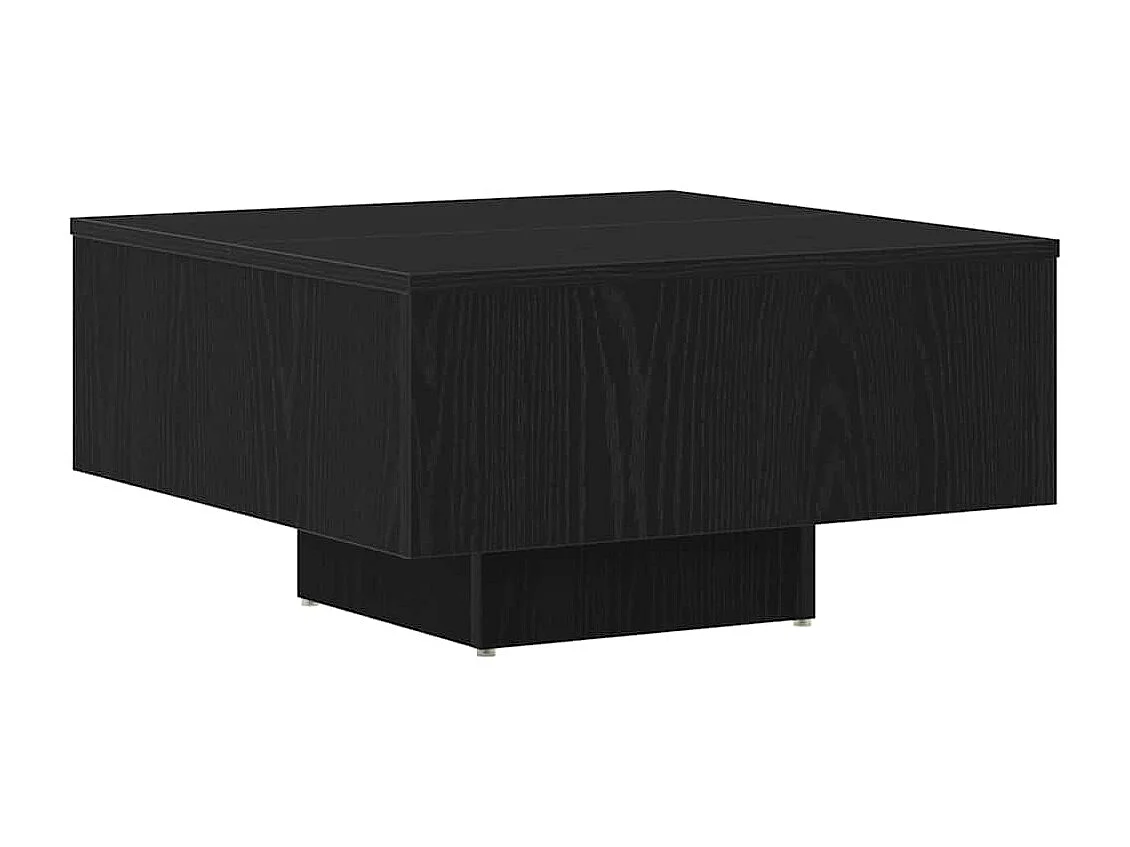 Tavolino da Salotto-Tavolino Basso Rovere nero 60x60x31.5 cm SHL6815