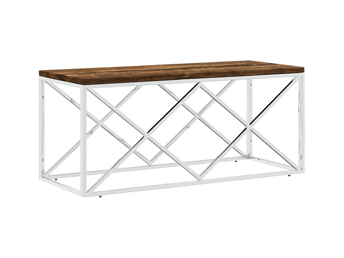 Mesa de centro | Mesa auxiliar con cajones Sonoma gris 100x100x40 cm SHL3006