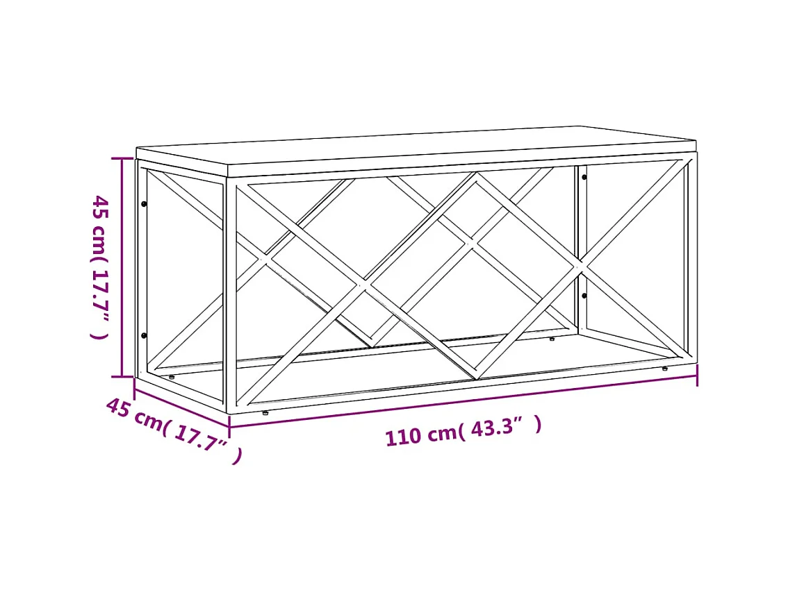 Mesa de centro | Mesa auxiliar con cajones Sonoma gris 100x100x40 cm SHL3006