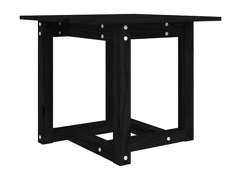 Salontafel | Woonkamertafel | Bijzettafel 50x50x45 cm massief grenenhout zwart