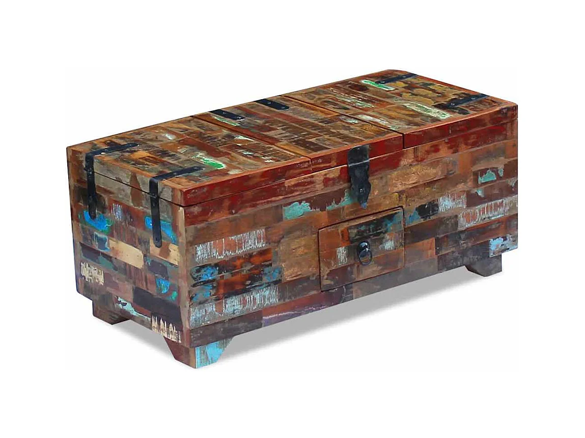 Coffre table basse Bois de récupération massif 80x40x35 cm SHL46479