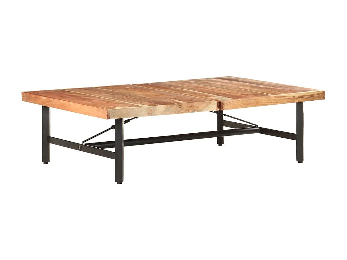 Couchtisch-Beistelltisch-Sofatisch 142x90x42 cm Akazie Massivholz SHL68784