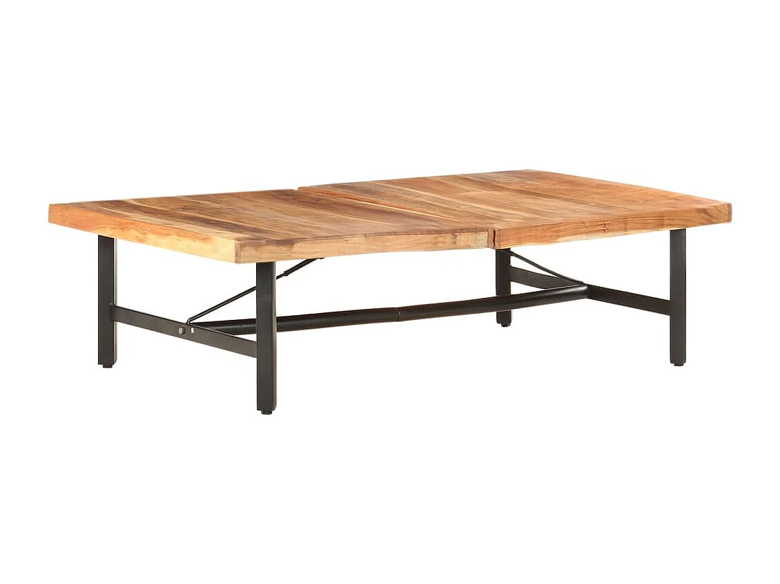 Couchtisch-Beistelltisch-Sofatisch 142x90x42 cm Akazie Massivholz SHL68784