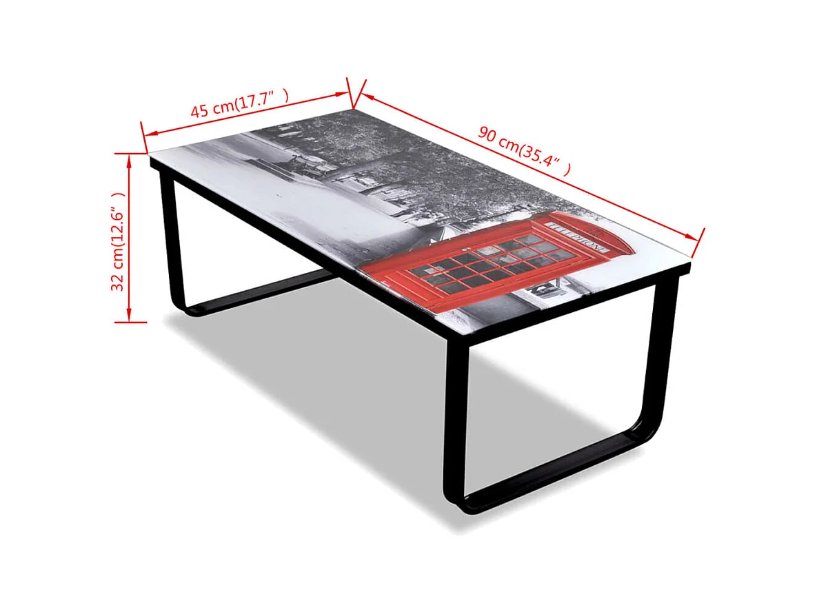 Juego de Mesas de centro | Mesa auxiliar madera contrachapada blanco 48x30x45cm SHL1171
