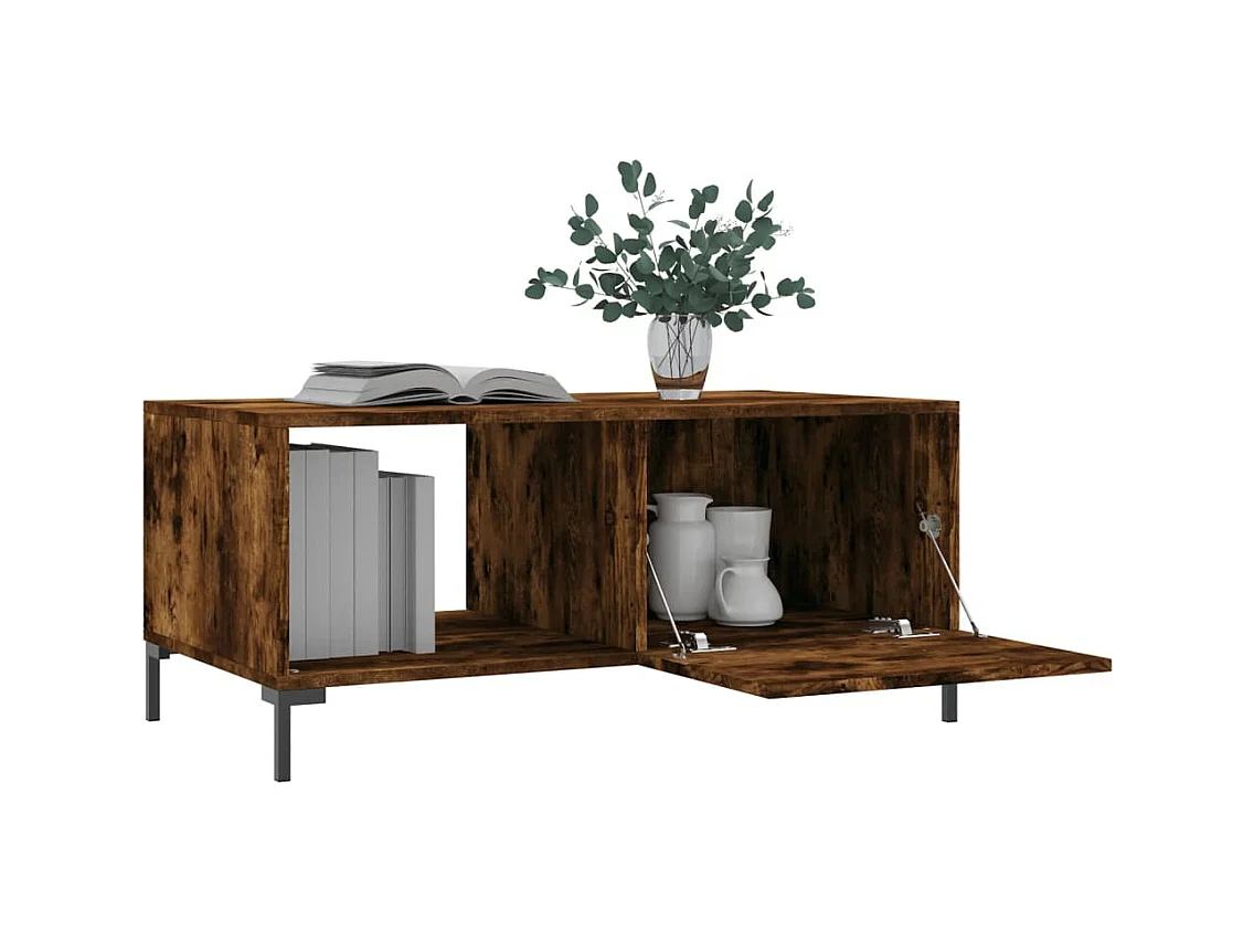 Mesa de centro | Mesa auxiliar madera de ingeniería negra 87,5x87,5x40 cm SHL4331