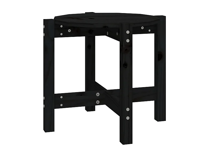 Table basse salon-Table d'appoint Noir Ø 52,5x45 cm Bois massif de pin SHL65837