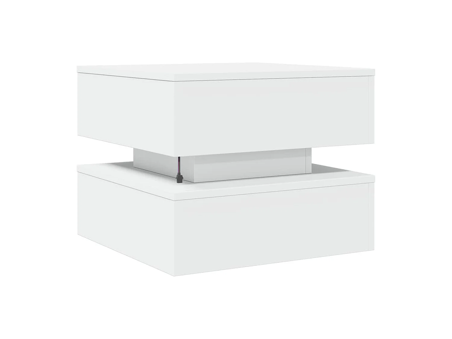 Mesa de centro-Mesa auxiliar de madera maciza de pino 60x50x35 cm SHL2245