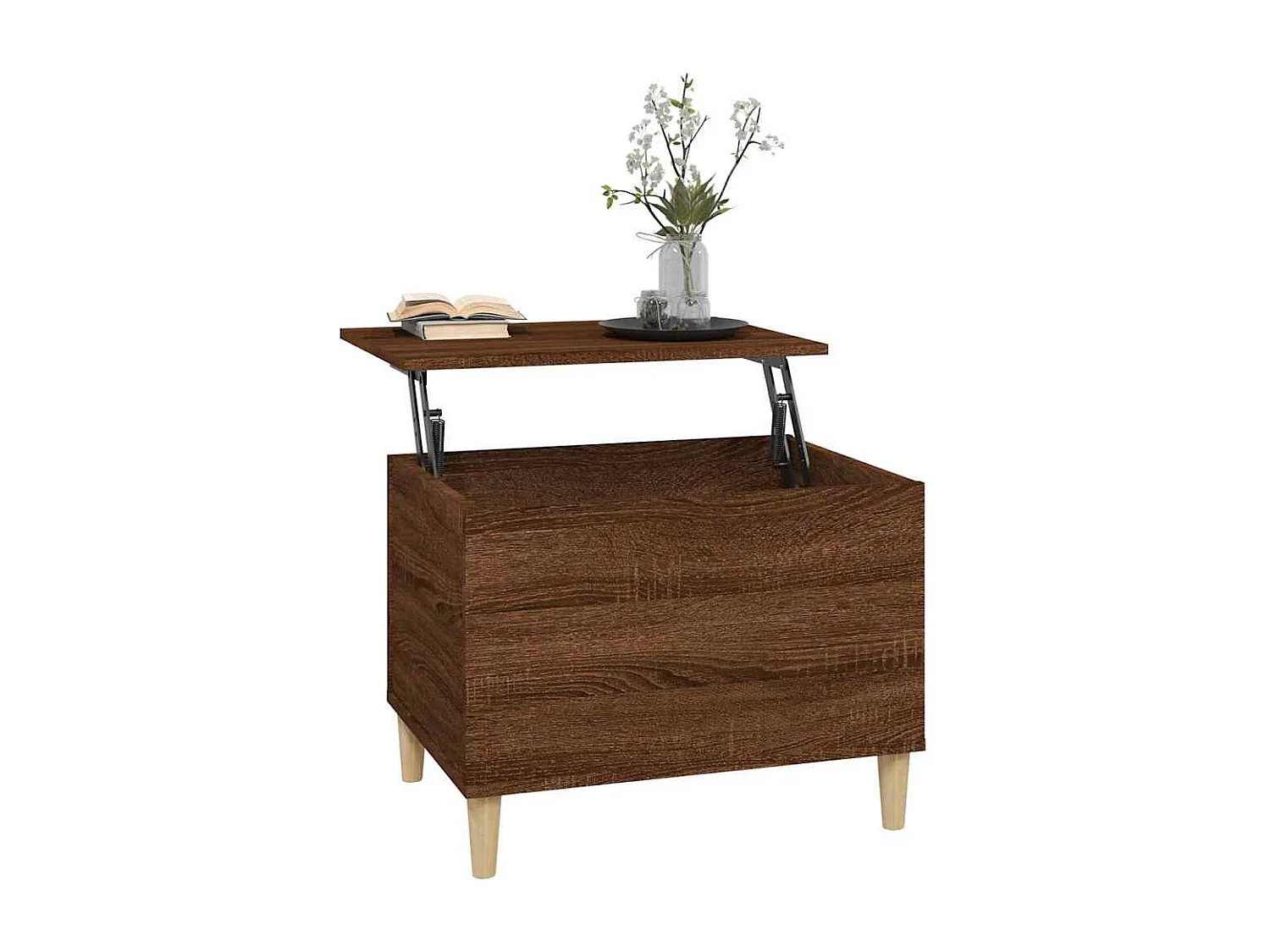 Mesa de centro | Mesa auxiliar madera contrachapada roble ahumado 90x50x36,5 cm SHL1140