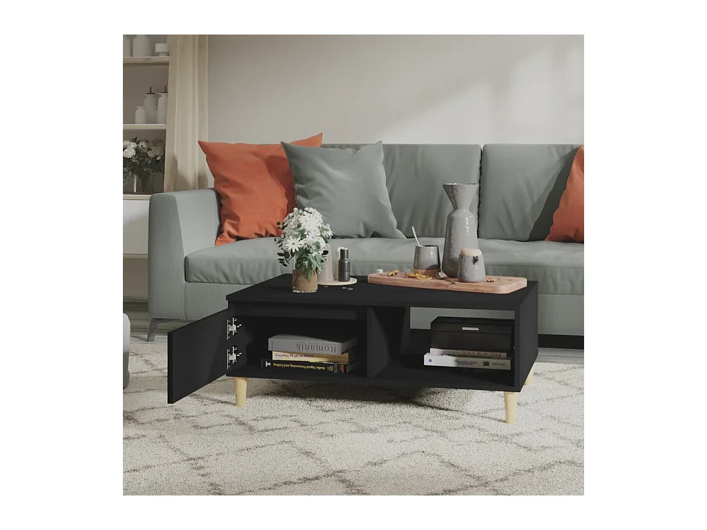 Mesa de centro | Mesa auxiliar con luces LED roble Sonoma 50x49x40 cm SHL2323