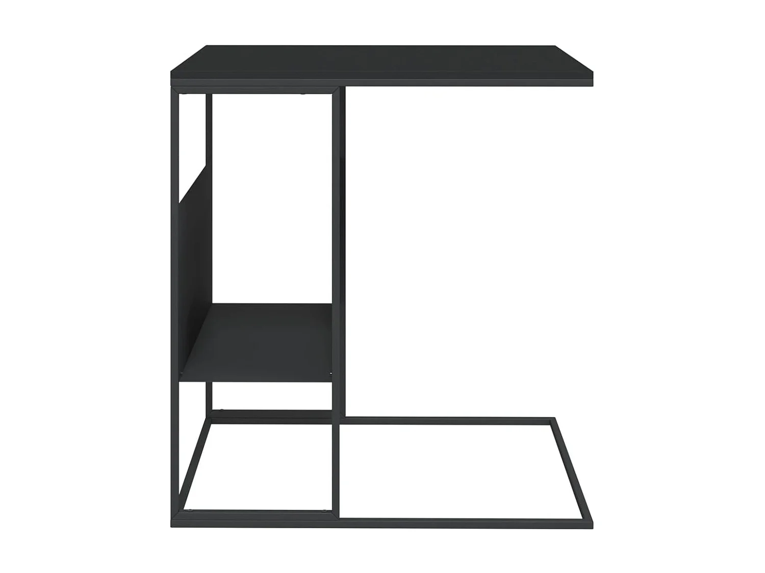 Table basse salon-Table d'appoint Noir 55x36x59,5 cm Bois d'ingénierie SHL79017