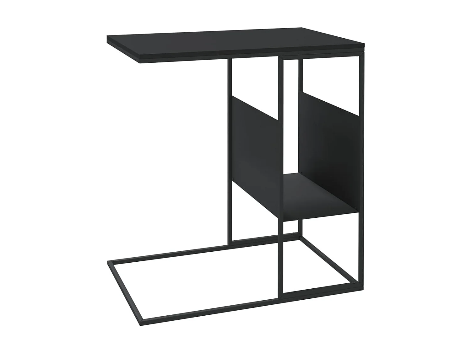 Table basse salon-Table d'appoint Noir 55x36x59,5 cm Bois d'ingénierie SHL79017