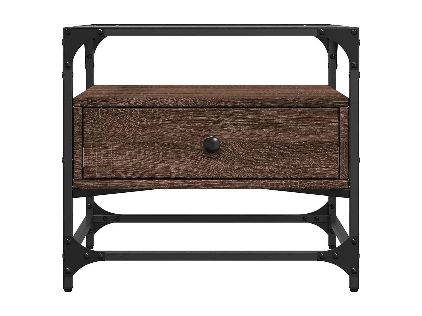 Mesa de centro-Mesa auxiliar madera contrachapada blanco brillo 90x50x40 cm SHL1044