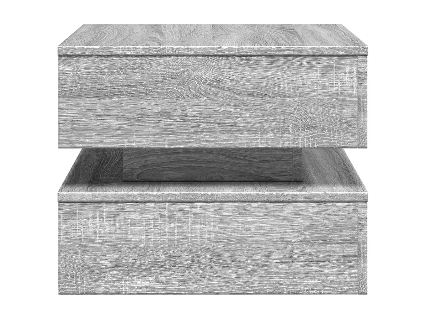 Table basse salon-Table d'appoint avec lumières LED sonoma gris 50x50x40 cm SHL86614