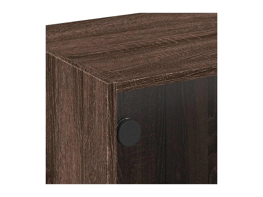 Mesa de centro-Mesa auxiliar de acero inoxidable plateado y madera maciza SHL2116