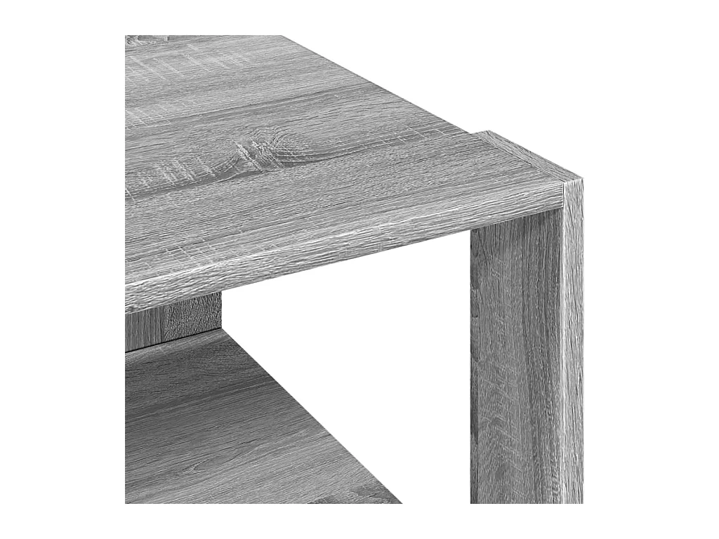 Mesa de centro-Mesa auxiliar madera ingeniería roble ahumado 100x49,5x43 cm SHL755