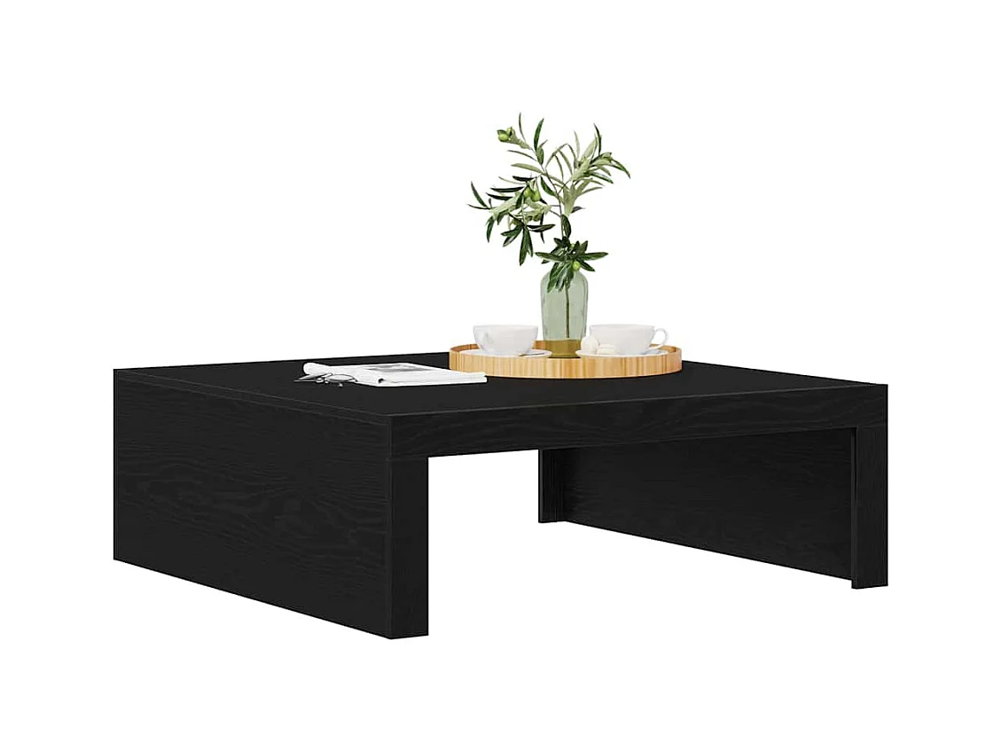 Mesa de centro | Mesa de apoio Carvalho preto 100x100x35 cm