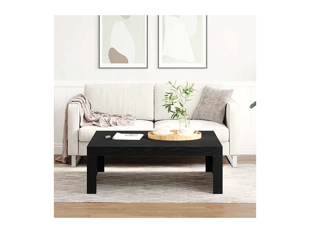 Mesa de centro | Mesa de apoio Carvalho preto 100x100x35 cm