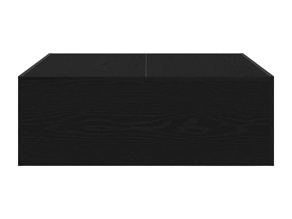 Couchtisch-Wohnzimmertisch-Beistelltische Schwarz Eichen-Optik 100x100x35 cm Holzwerkstoff SHL95755