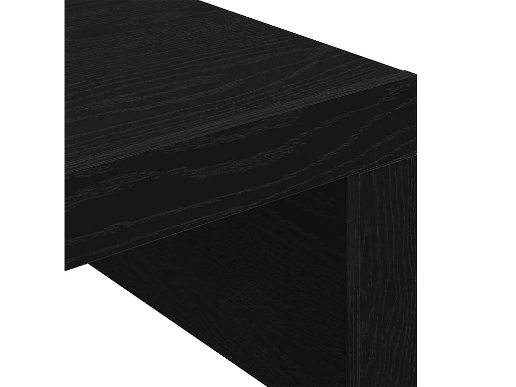 Couchtisch-Wohnzimmertisch-Beistelltische Schwarz Eichen-Optik 100x100x35 cm Holzwerkstoff SHL95755