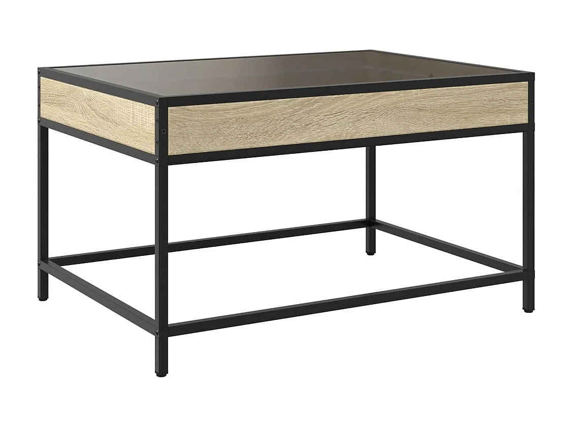 Mesa de centro | Mesa de apoio luzes LED Infinity 70x50x41 cm carvalho sonoma