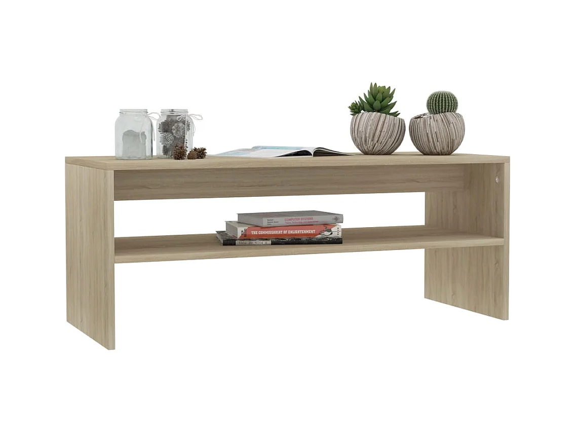 Table basse salon-Table d'appoint Chêne sonoma 100x40x40 cm Bois d'ingénierie SHL97501