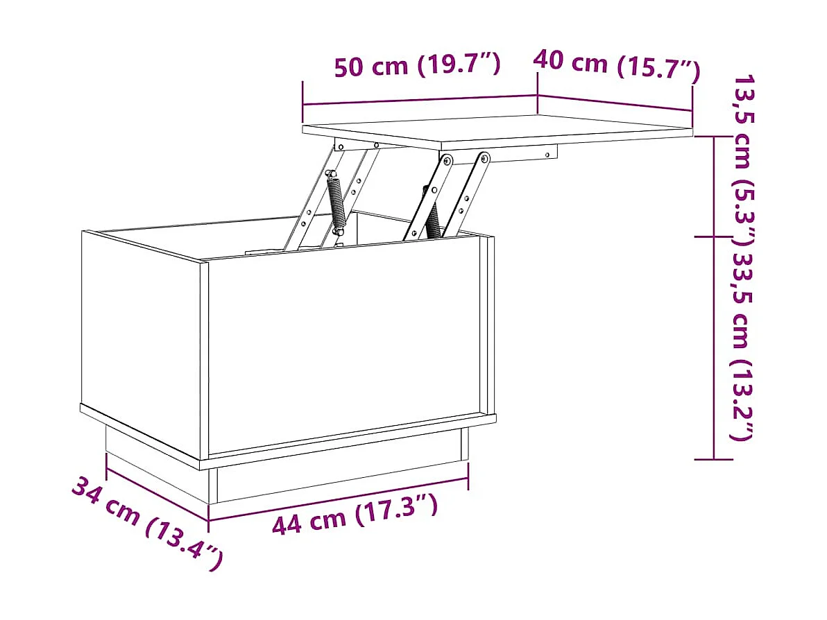 Mesa de centro | Mesa auxiliar madera contrachapada blanco brillo 90x50x36,5 cm SHL4249