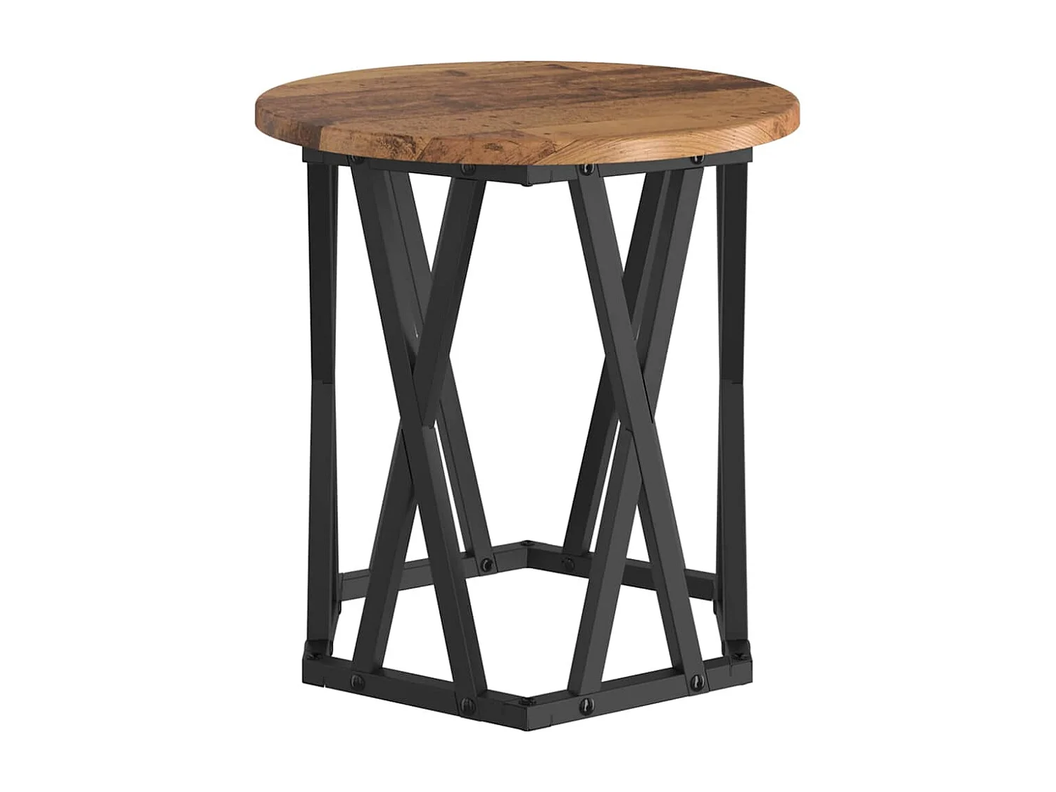 Salontafel - Bijzettafel - Koffietafel 2 pcs Gerecycled hout 50 x 50 x 40 cm