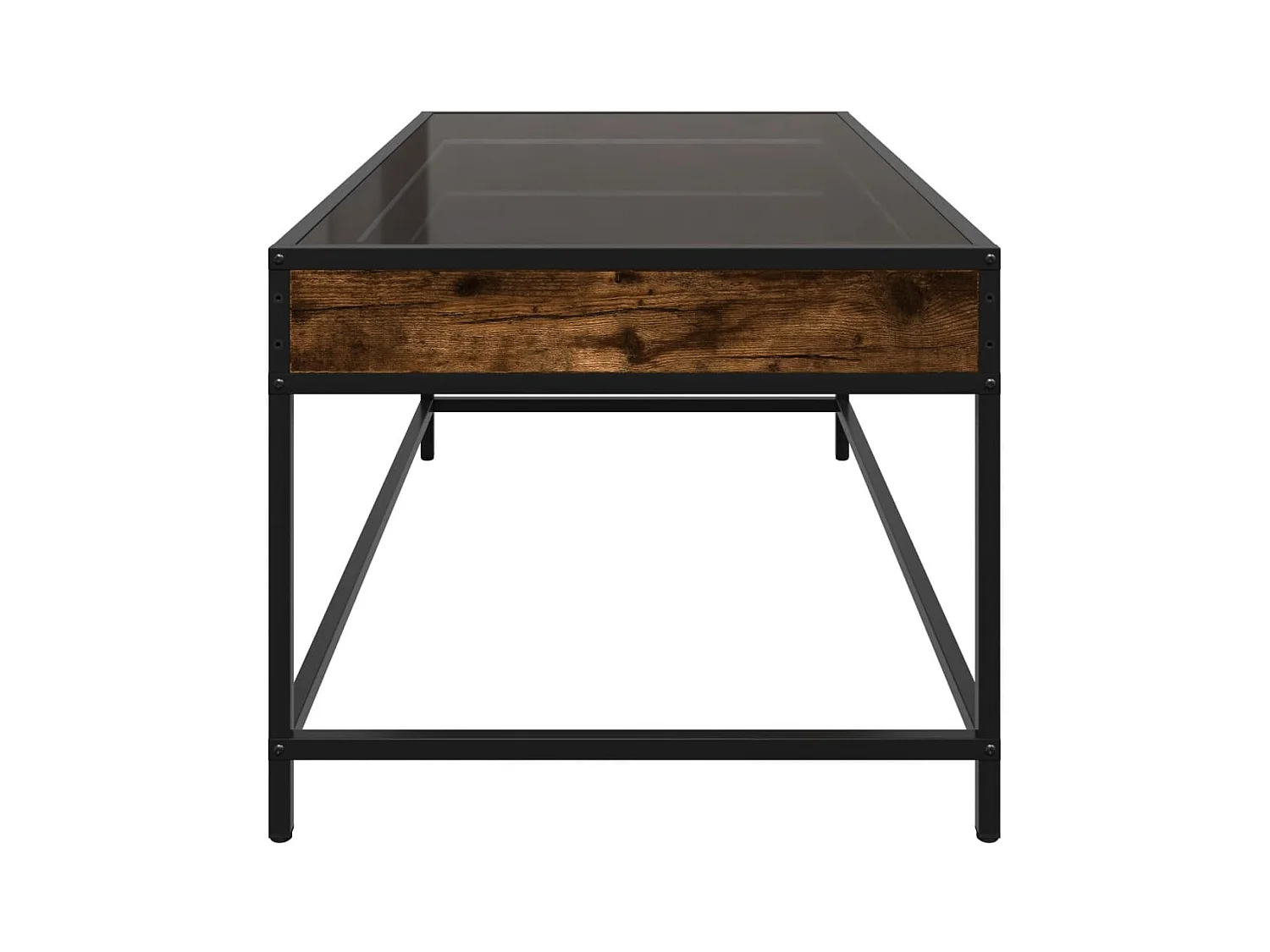 Mesa de centro-Mesa auxiliar madera de ingeniería roble ahumado 102x50x45 cm SHL164770