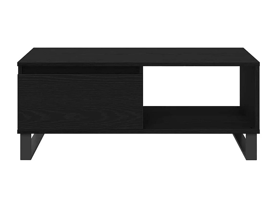 Mesa de centro | Mesa de apoio Mesa de Café with Drawer Carvalho preto 90x50x36.5 cm