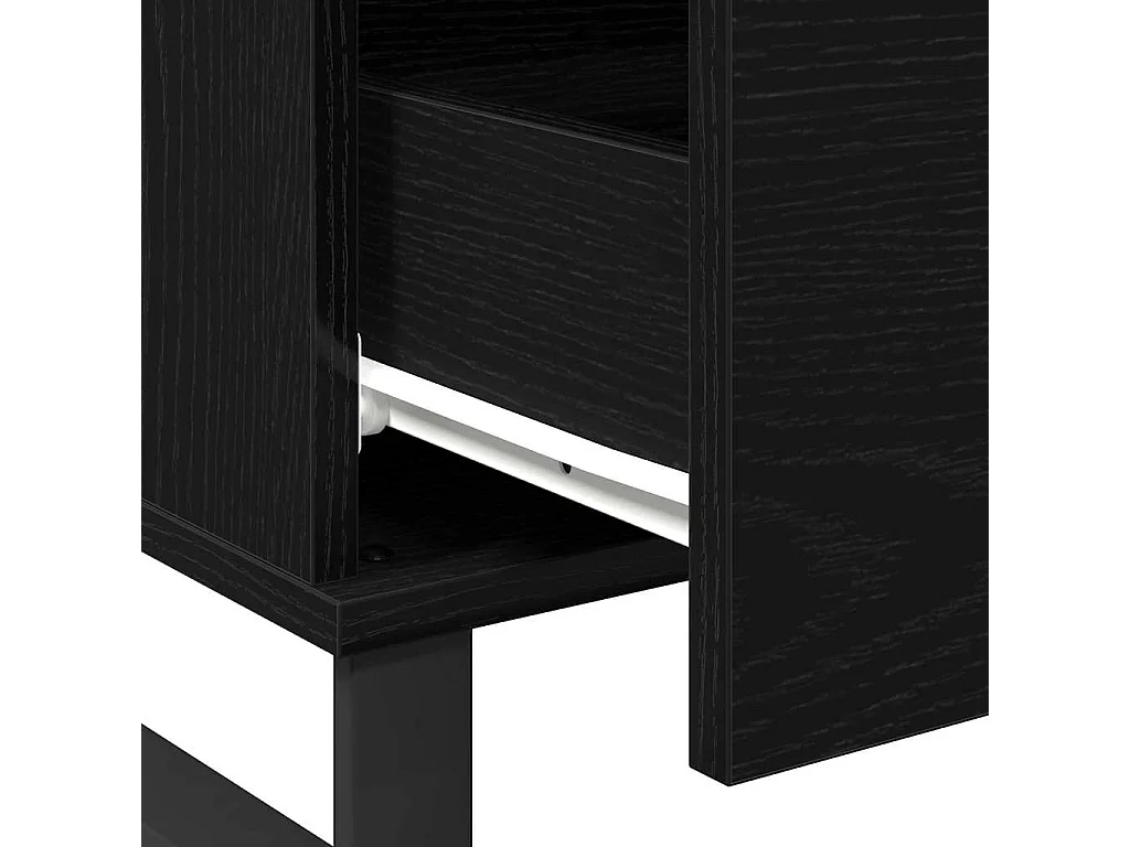 Mesa de centro | Mesa de apoio Mesa de Café with Drawer Carvalho preto 90x50x36.5 cm