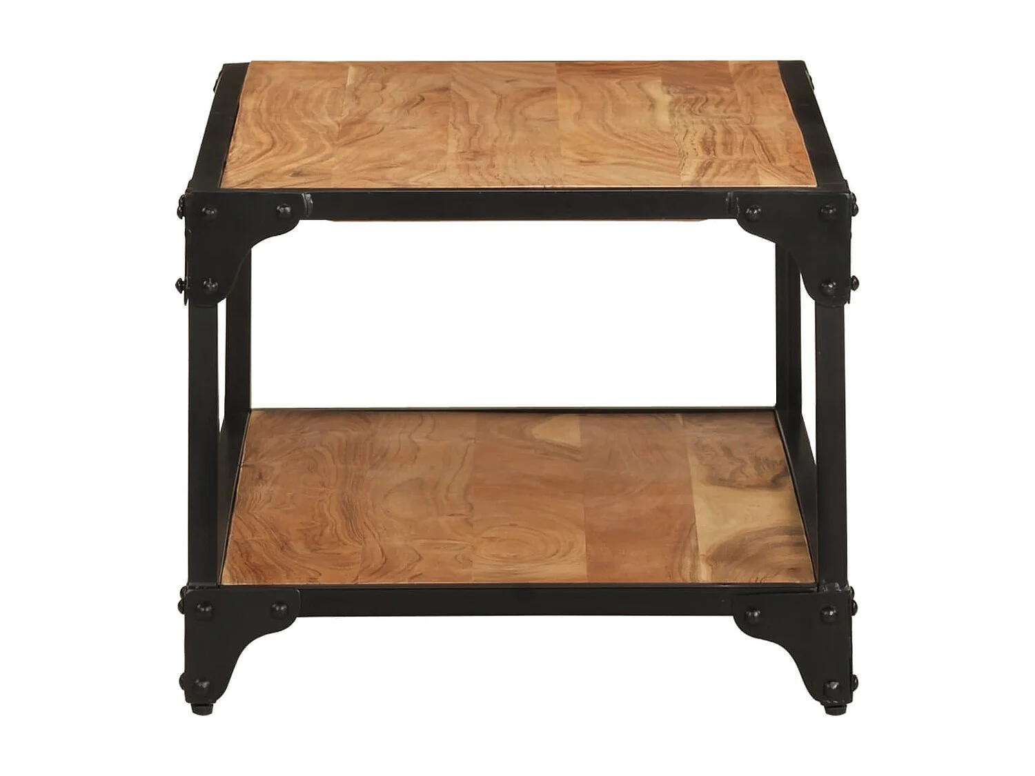 Mesa de centro | Mesa auxiliar 2 uds madera ingeniería roble ahumado 50x50x40cm SHL132091