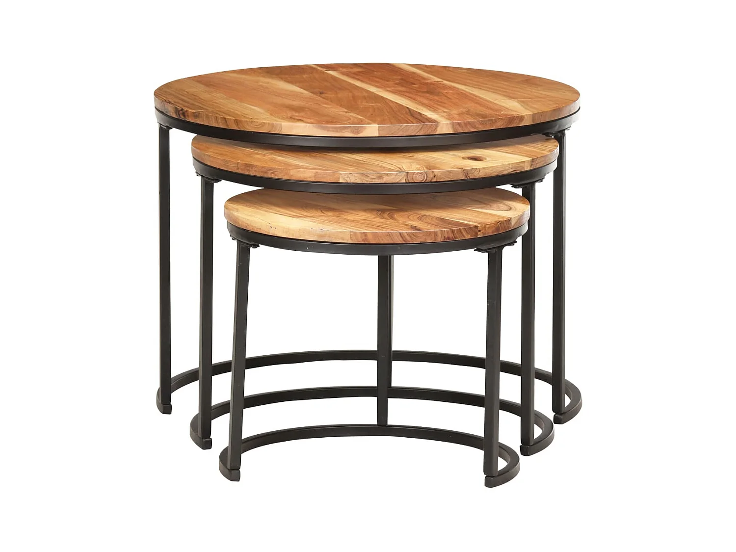 Tables gigognes 3 pièces Bois d'acacia massif SHL62358