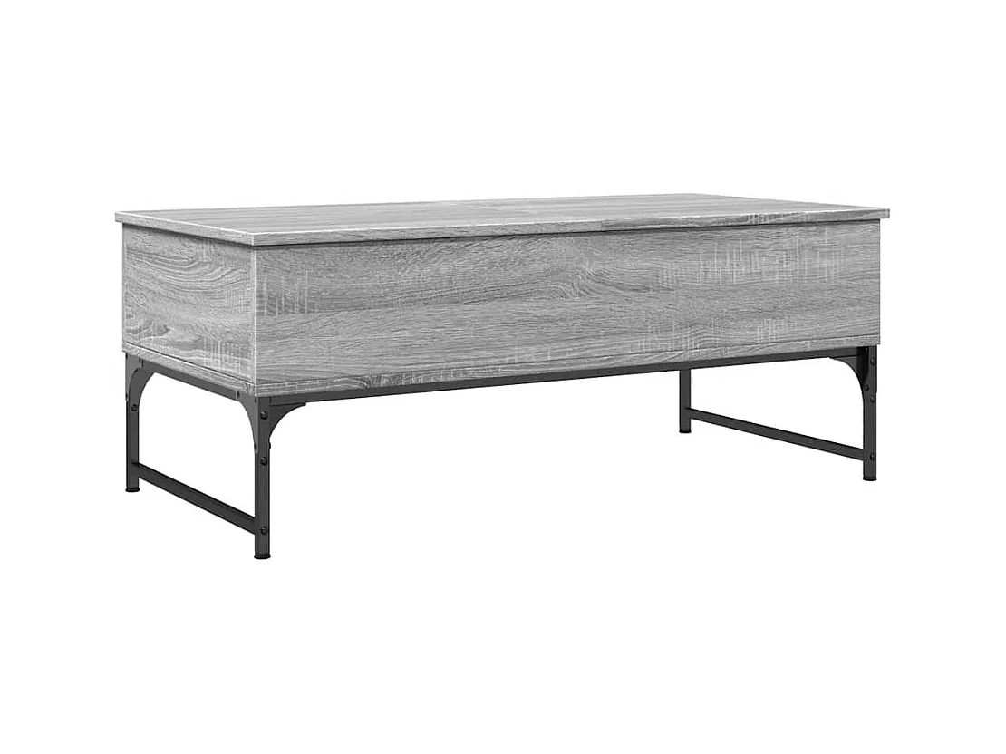 Table basse salon-Table d'appoint sonoma gris 100x50x40 cm bois d'ingénierie et métal SHL47795