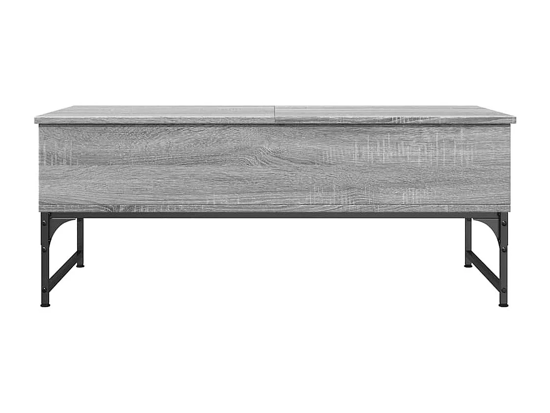 Couchtisch-Wohnzimmertisch-Beistelltische Grau Sonoma 100x50x40 cm Holzwerkstoff und Metall SHL49307