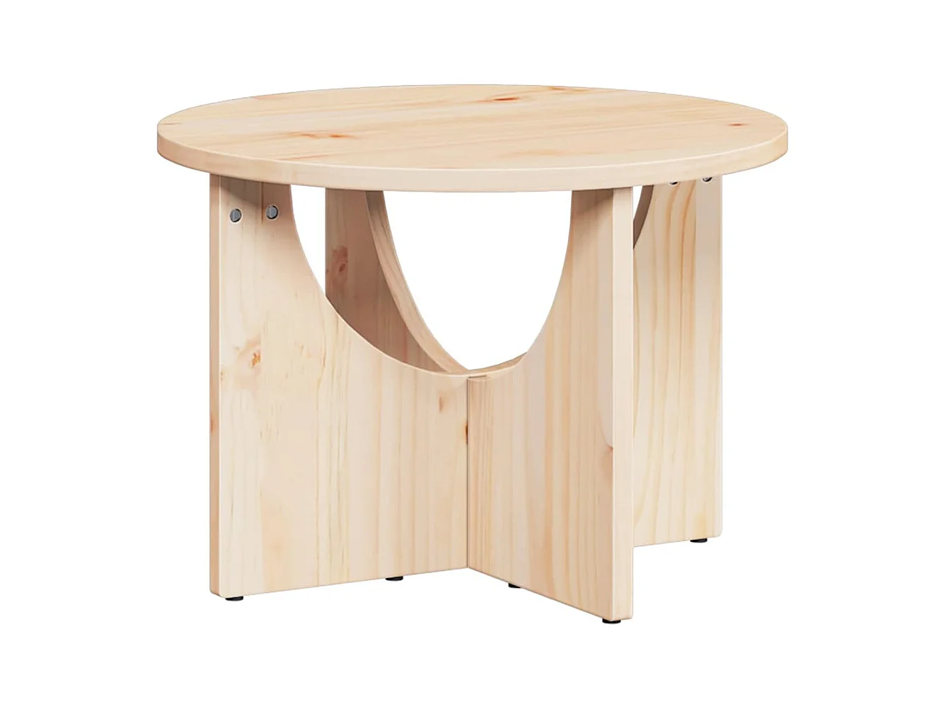 Table basse salon-Table d'appoint Naturel 50x50x35 cm Bois de pin massif SHL87920