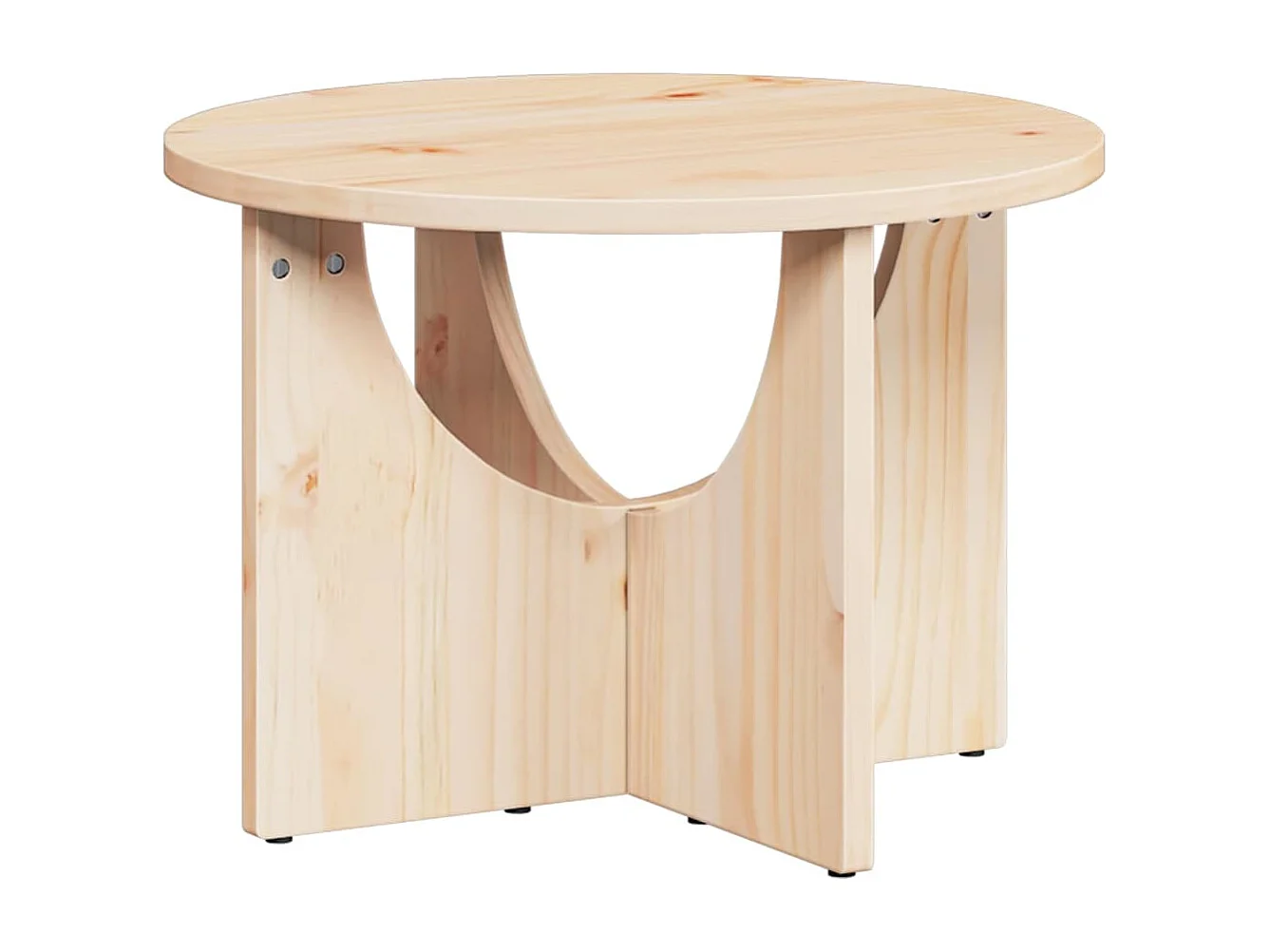 Mesa de centro | Mesa de apoio Natural 50x50x35 cm Madeira de pinho maciça