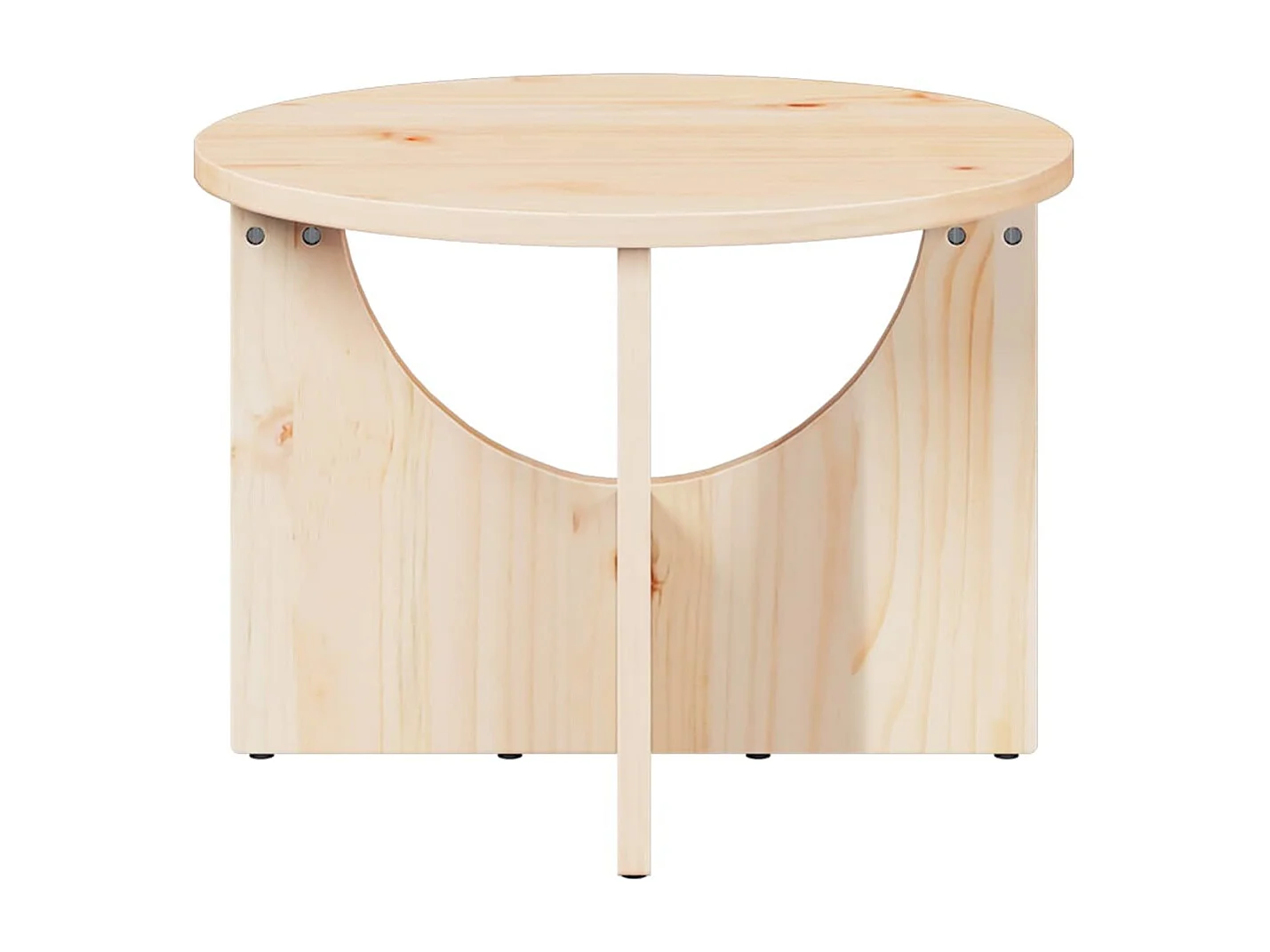 Mesa de centro | Mesa de apoio Natural 50x50x35 cm Madeira de pinho maciça
