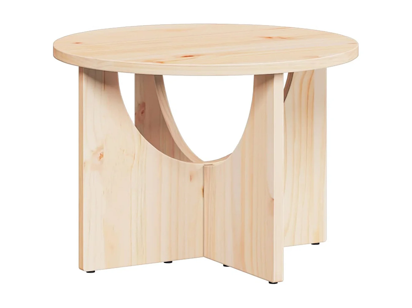 Mesa de centro | Mesa de apoio Natural 50x50x35 cm Madeira de pinho maciça