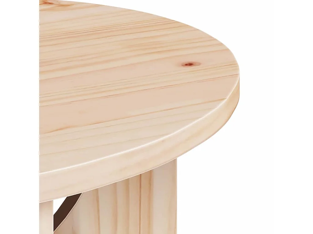 Mesa de centro | Mesa de apoio Natural 50x50x35 cm Madeira de pinho maciça