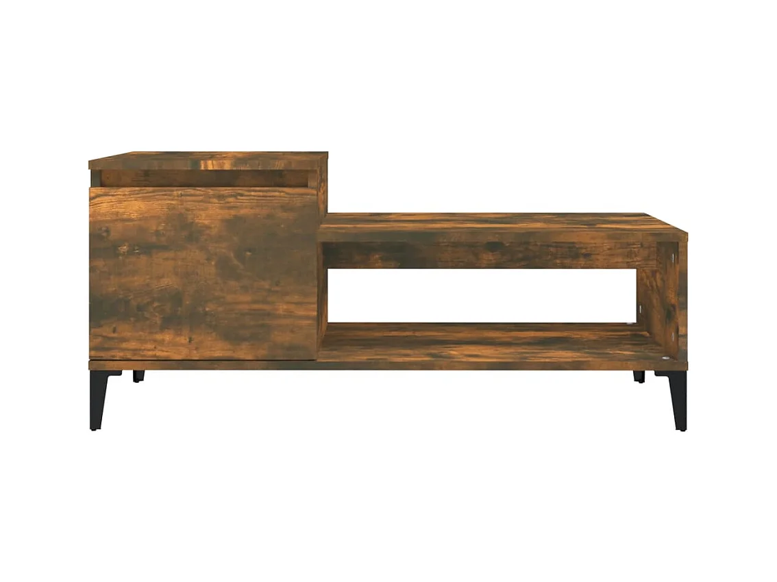 Mesa de centro | Mesa de apoio 100x50x45 cm derivados madeira carvalho fumado