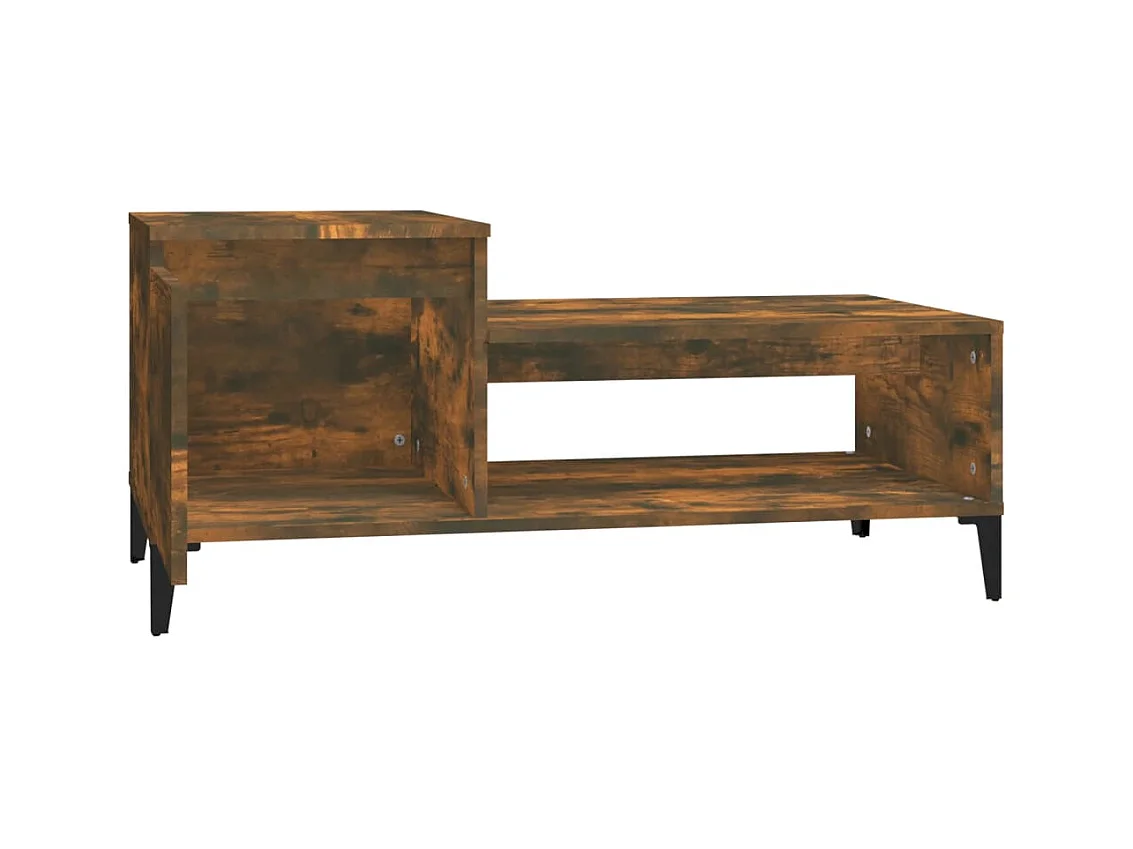 Mesa de centro | Mesa de apoio 100x50x45 cm derivados madeira carvalho fumado