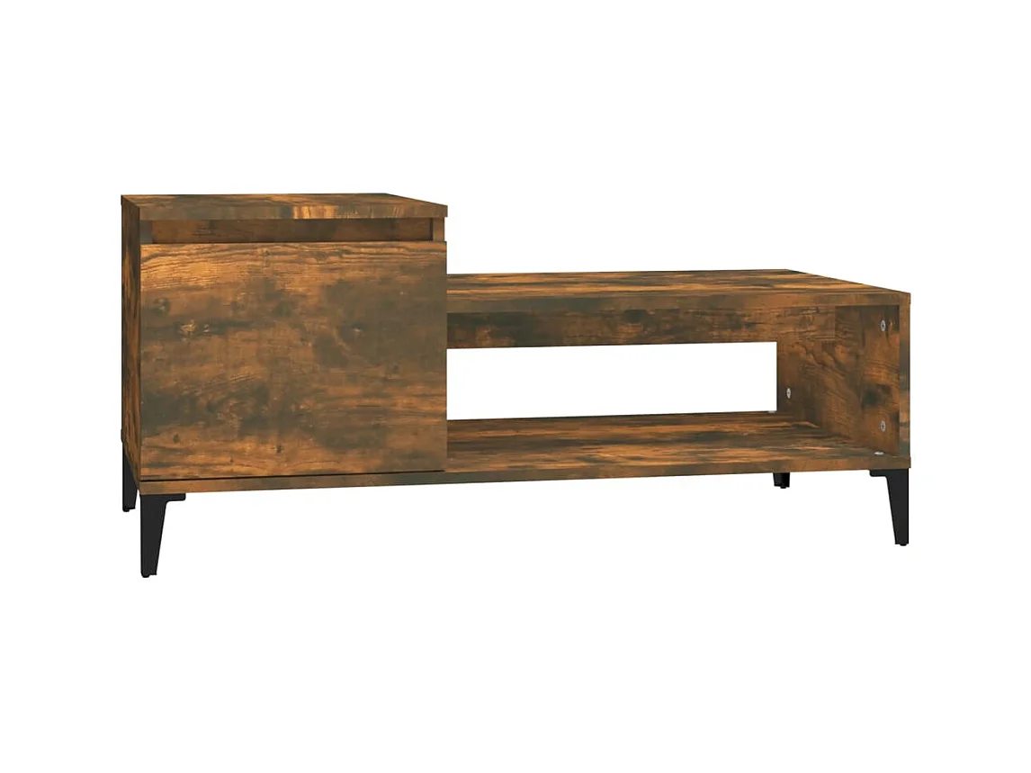 Table basse salon-Table d'appoint Chêne fumé 100x50x45 cm Bois d'ingénierie SHL31761