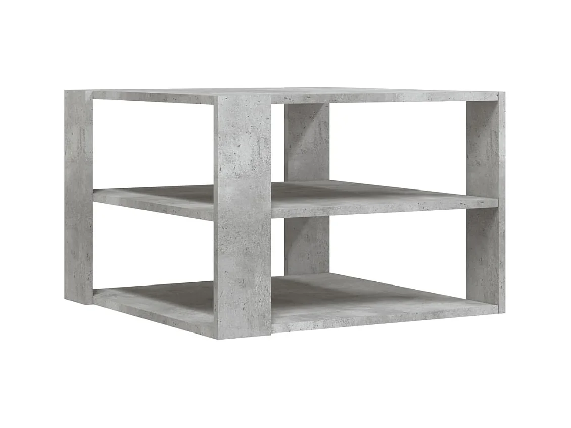 Table basse salon-Table d'appoint gris béton 59,5x59,5x40 cm bois d'ingénierie SHL9122
