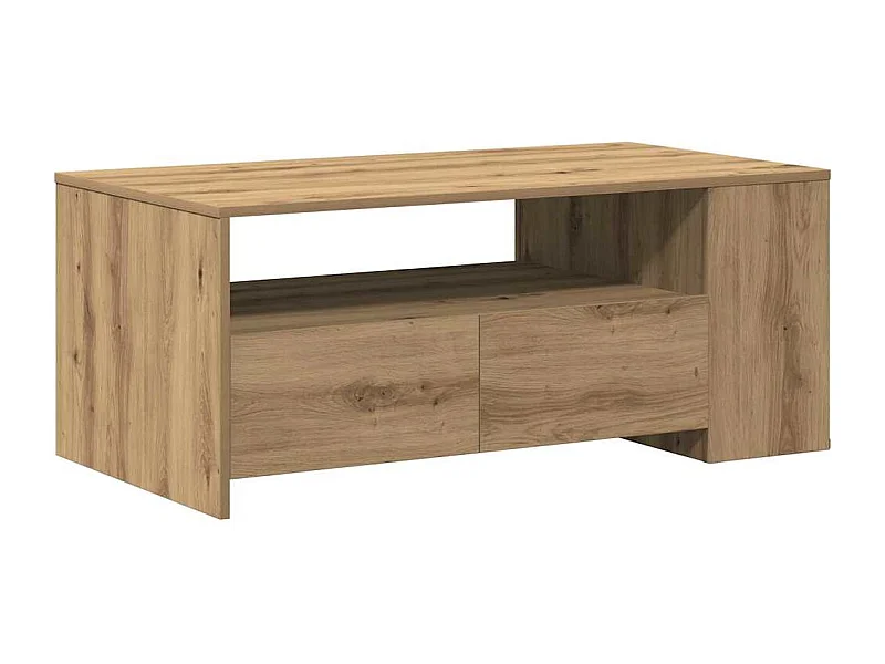 Mesa de centro-Mesa auxiliar-Mesita de centro madera contrachapada negro 100x100x35 cm SHL78952