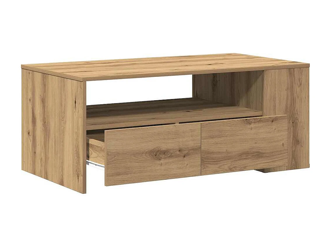 Couchtisch-Wohnzimmertisch-Beistelltische Artisan-Eiche 102x55x43,5 cm Holzwerkstoff SHL70574