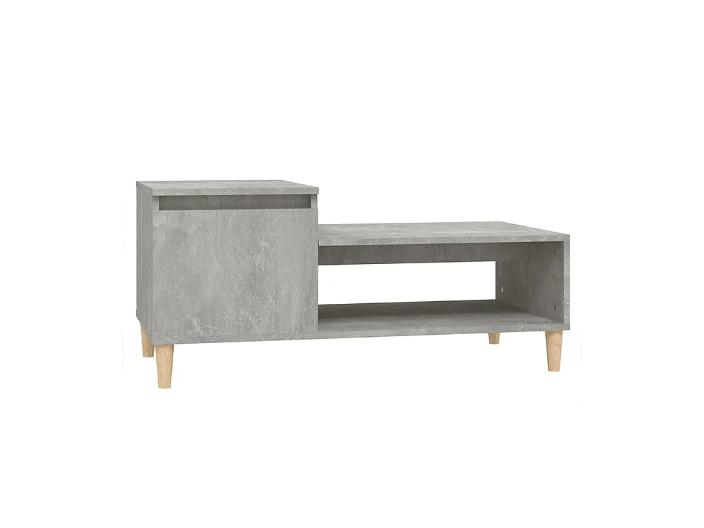 Table basse salon-Table d'appoint Gris béton 100x50x45 cm Bois d'ingénierie SHL74780