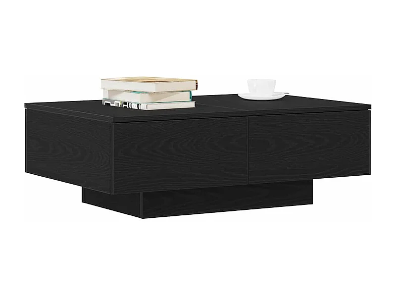 Mesa de centro-Mesa auxiliar-Mesita de centro madera contrachapada gris brillante 90x60x35 cm SHL2561