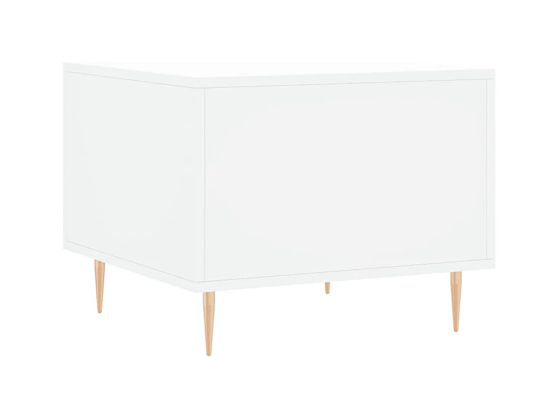 Mesa de centro | Mesa de apoio 50x50x40 cm derivados de madeira branco